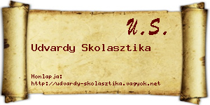 Udvardy Skolasztika névjegykártya